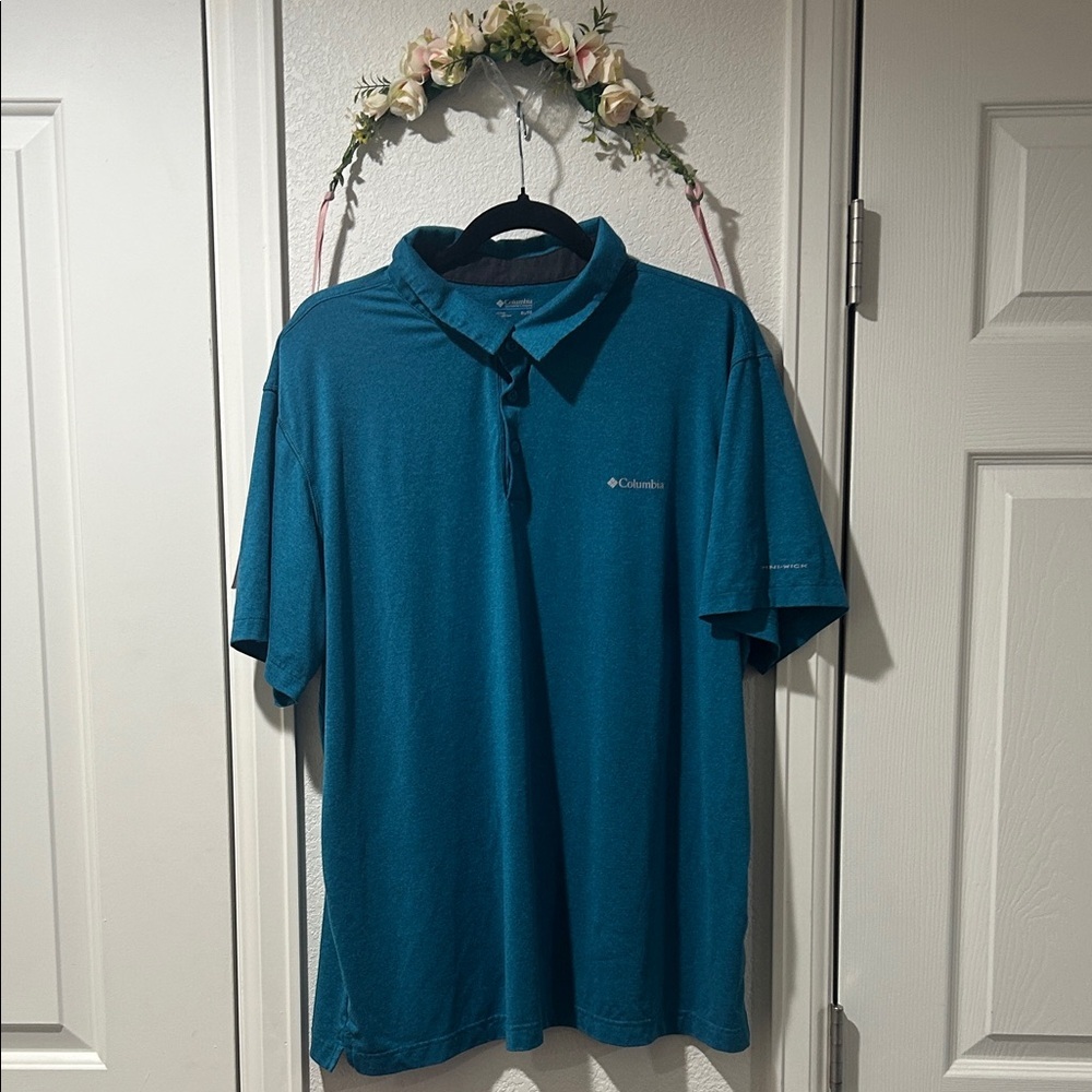Columbia Men's Teal Polo Shirt